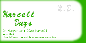 marcell duzs business card