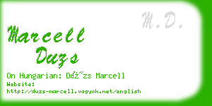 marcell duzs business card